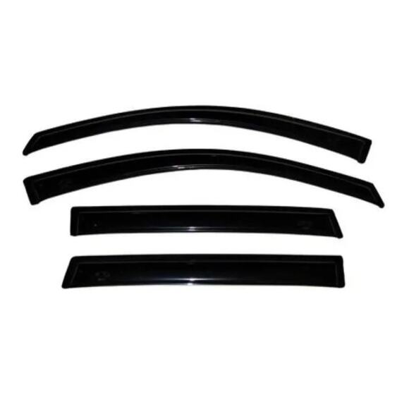 Door Vent Visors Rain Guard for 2005-2023 Toyota Tacoma 4DR Double Cab 4PC SMOKE - Picture 2 of 4